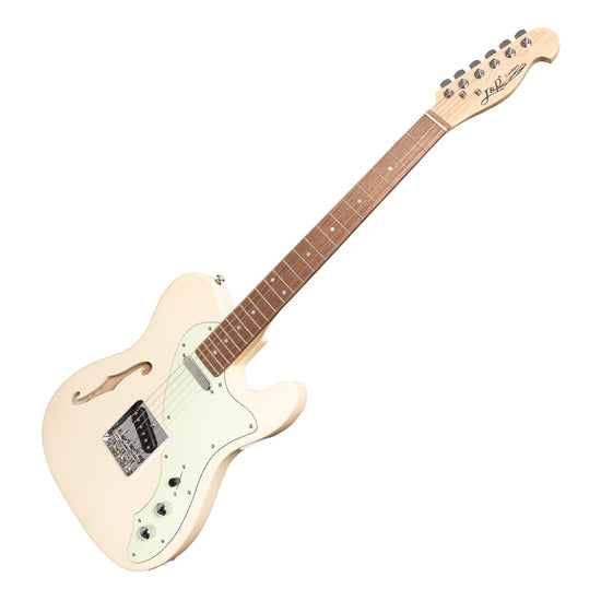 J&D Luthiers Thinline TE-Style Electric Guitar (Vintage White)
