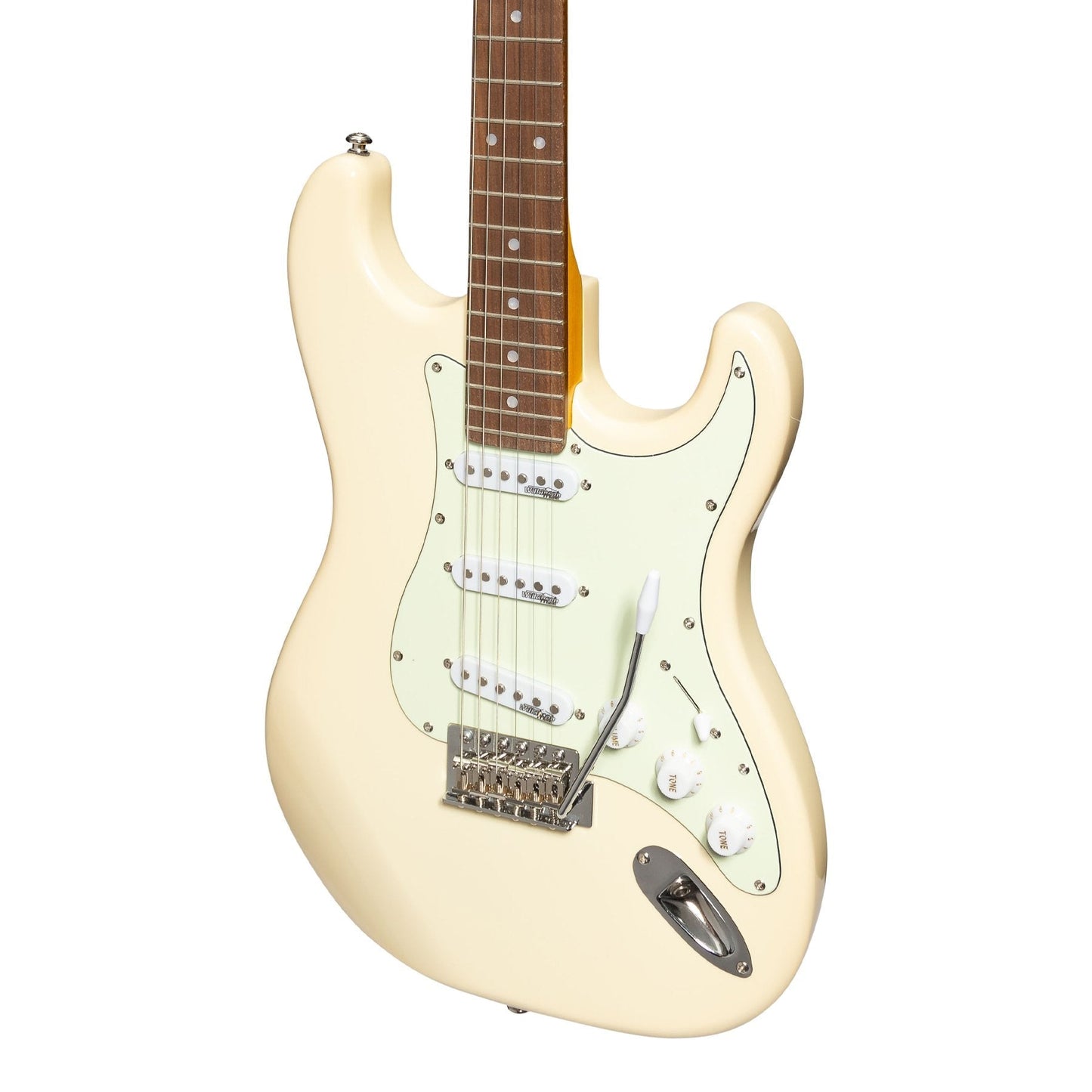J&D Luthiers Traditional ST-Style Electric Guitar (Vintage White)