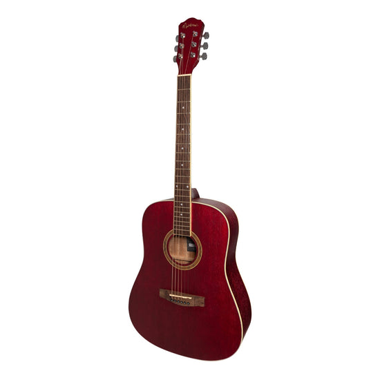 Martinez '41 Series' Dreadnought Acoustic Guitar Pack (Red)