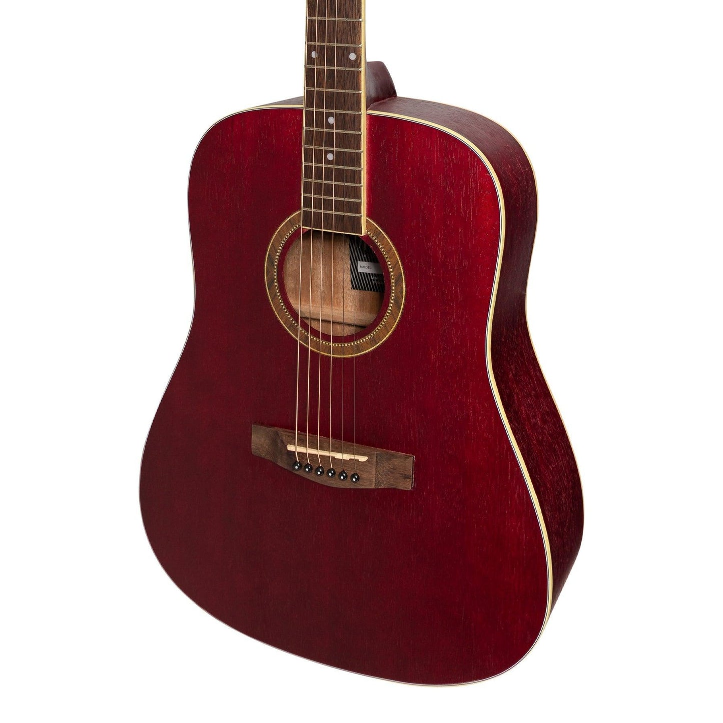 Martinez '41 Series' Dreadnought Acoustic Guitar Pack (Red)