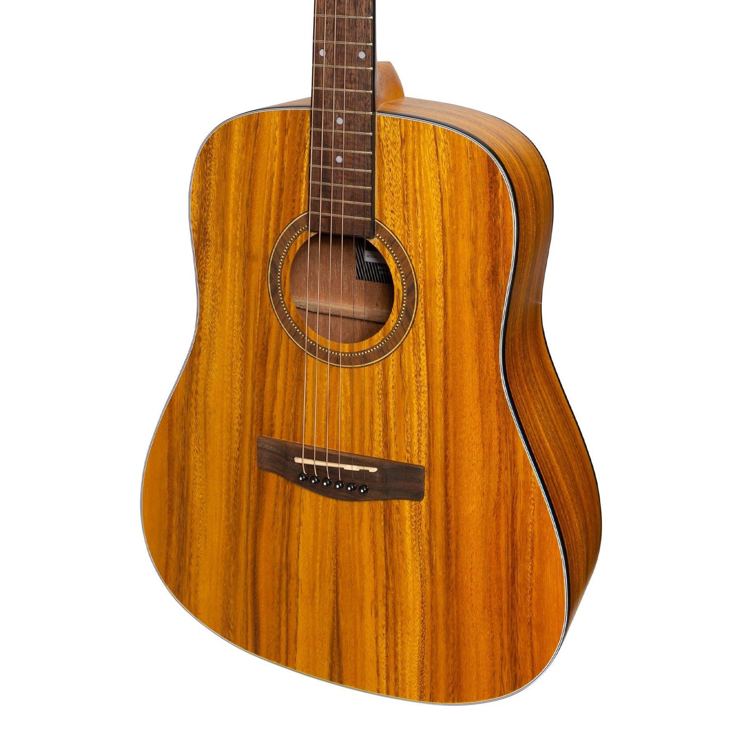 Martinez '41 Series' Dreadnought Acoustic Guitar Pack with Built-in Tuner (Koa)