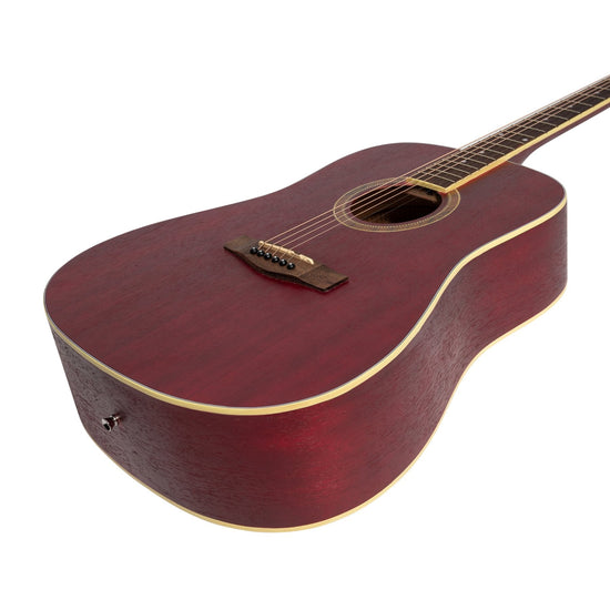 Martinez '41 Series' Dreadnought Acoustic Guitar (Red)