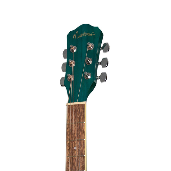 Martinez '41 Series' Dreadnought Acoustic Guitar (Teal Green)
