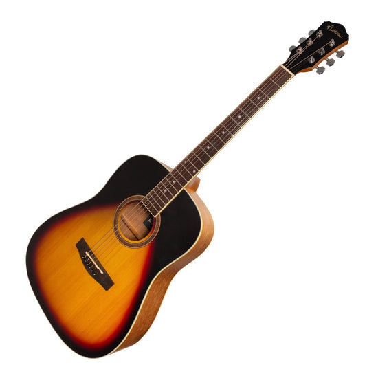 Martinez '41 Series' Dreadnought Acoustic Guitar (Tobacco Sunburst)