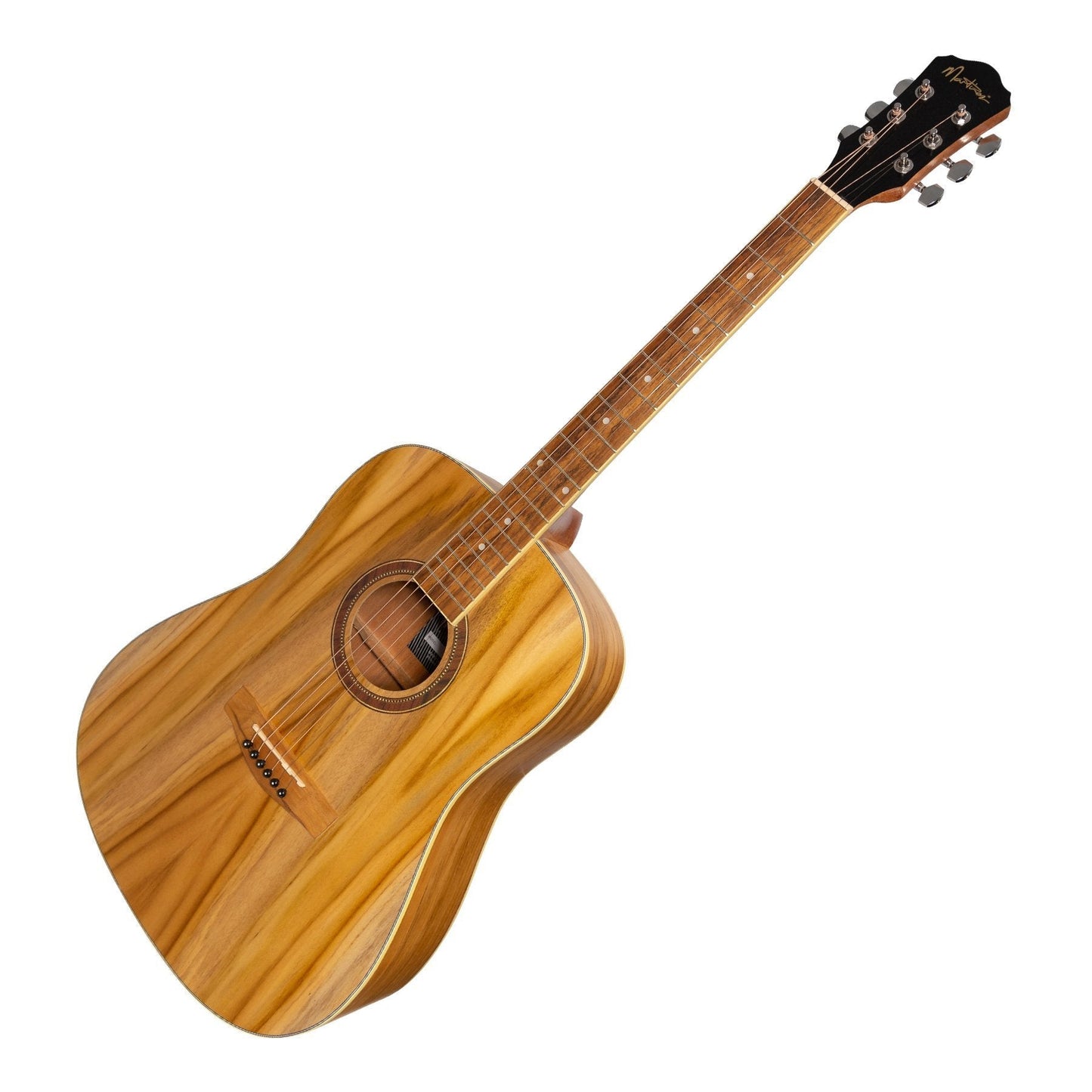 Martinez '41 Series' Dreadnought Acoustic Guitar with Built-in Tuner (Jati-Teakwood)