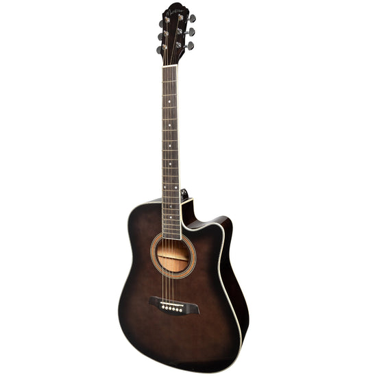 Load image into Gallery viewer, Martinez &amp;#39;41 Series&amp;#39; Dreadnought Acoustic Guitar. Cut-away Gloss Finish (Gloss Brown Burst)

