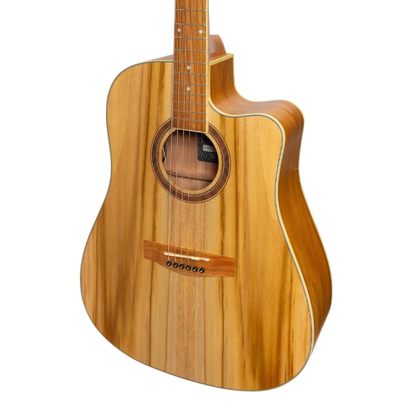 Martinez '41 Series' Dreadnought Cutaway Acoustic-Electric Guitar Pack (Jati-Teakwood)