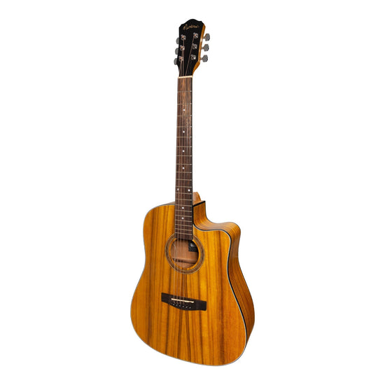 Martinez '41 Series' Dreadnought Cutaway Acoustic-Electric Guitar Pack (Koa)