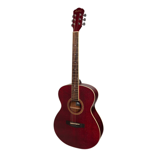 Martinez '41 Series' Folk Size Acoustic Guitar Pack (Red)