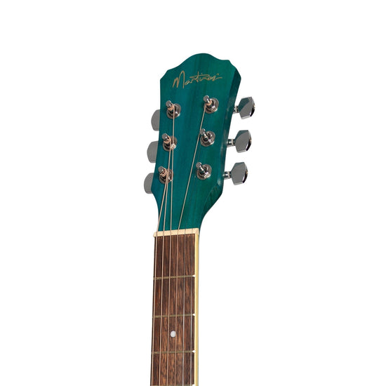 Martinez '41 Series' Folk Size Acoustic Guitar Pack (Teal Green)