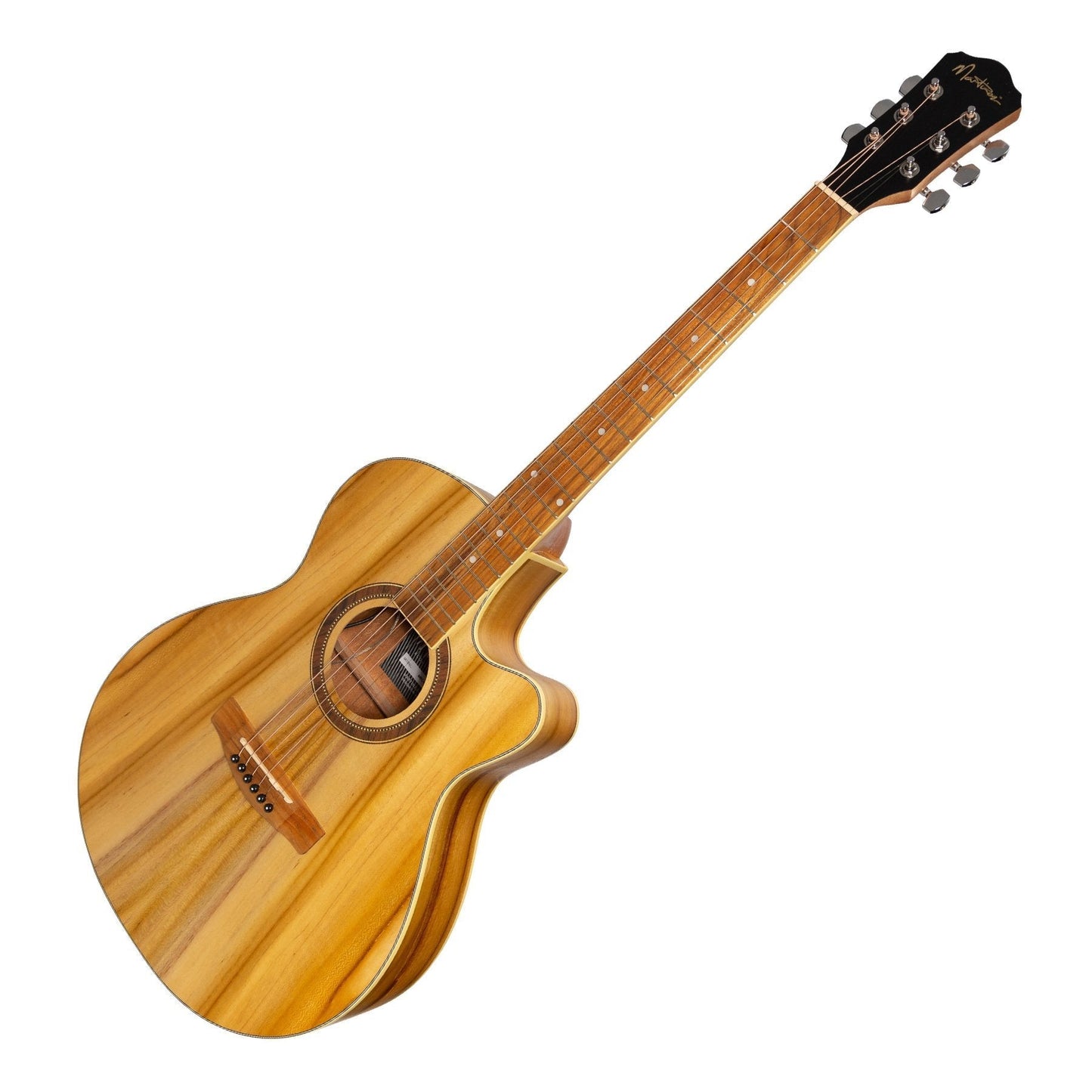 Martinez '41 Series' Folk Size Cutaway Acoustic-Electric Guitar (Jati-Teakwood)