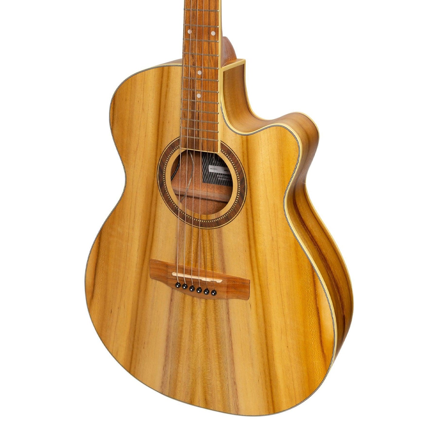 Martinez '41 Series' Folk Size Cutaway Acoustic-Electric Guitar Pack (Jati-Teakwood)