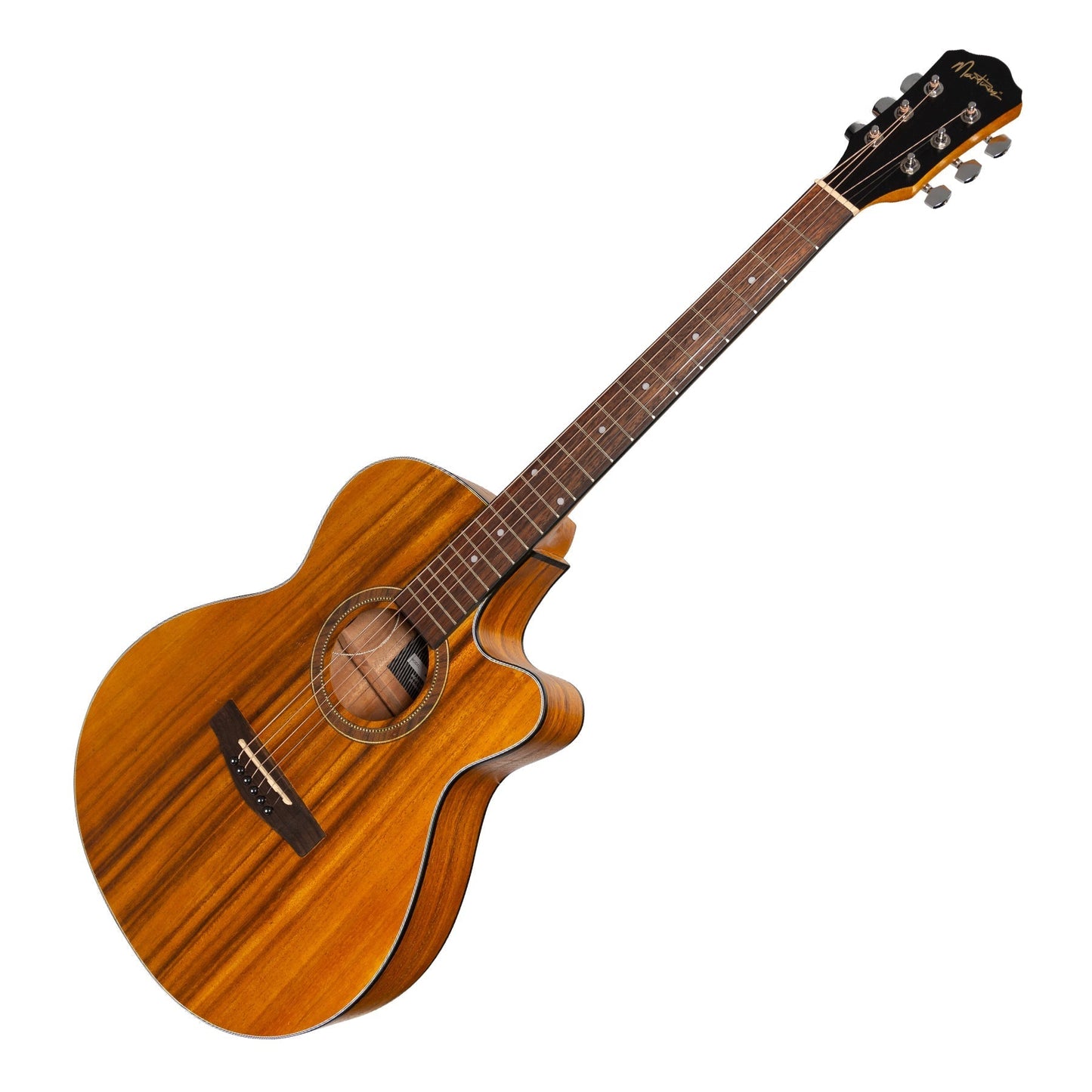 Martinez '41 Series' Folk Size Cutaway Acoustic-Electric Guitar Pack (Koa)