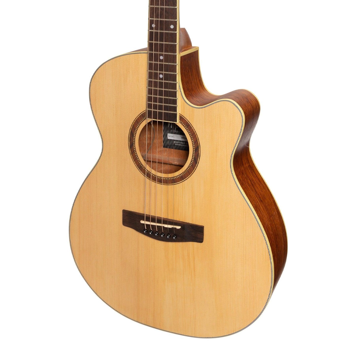 Martinez '41 Series' Folk Size Cutaway Acoustic-Electric Guitar Pack (Spruce/Rosewood)