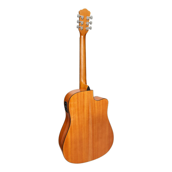 Martinez '41 Series' Left Handed Dreadnought Cutaway Acoustic-Electric Guitar (Mahogany)