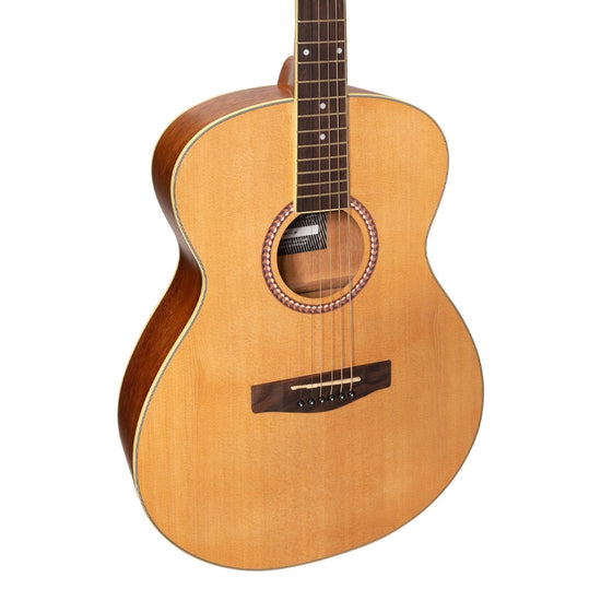 Martinez '41 Series' Left Handed Folk Size Acoustic Guitar (Spruce/Rosewood)