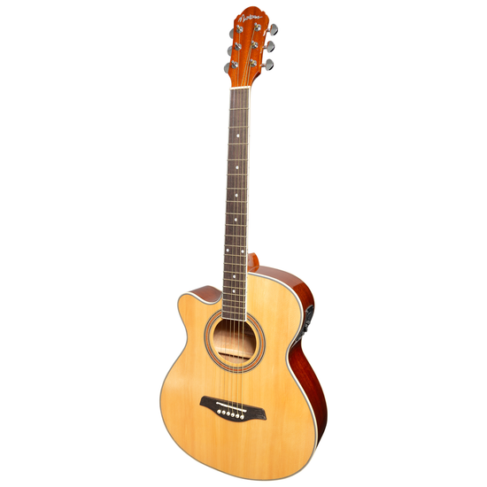 Martinez '41 Series' Left Handed Folk Size Cutaway Acoustic-Electric Guitar (Spruce/Sapele)