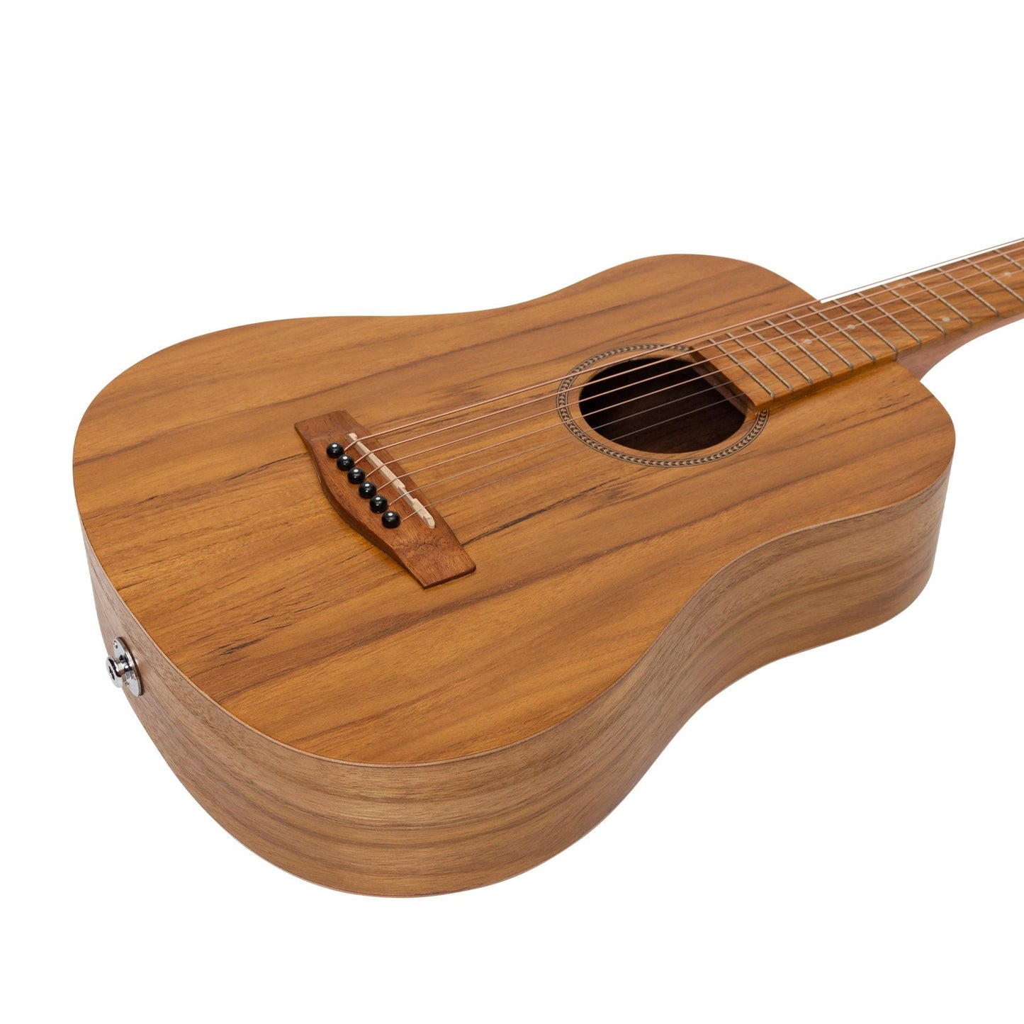 Martinez Acoustic-Electric Babe Traveller Guitar (Jati-Teakwood)