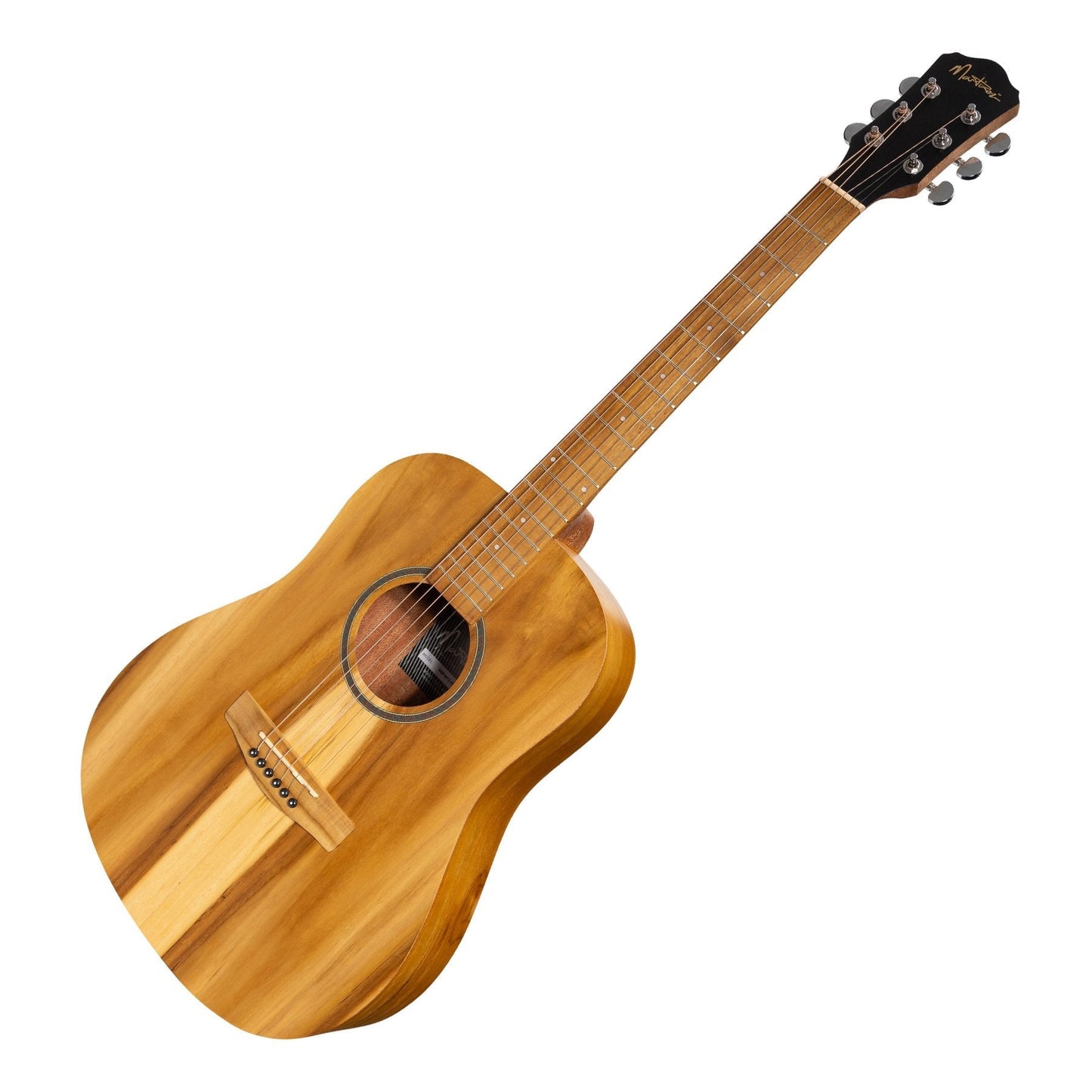 Martinez Acoustic-Electric Middy Traveller Guitar (Jati-Teakwood)