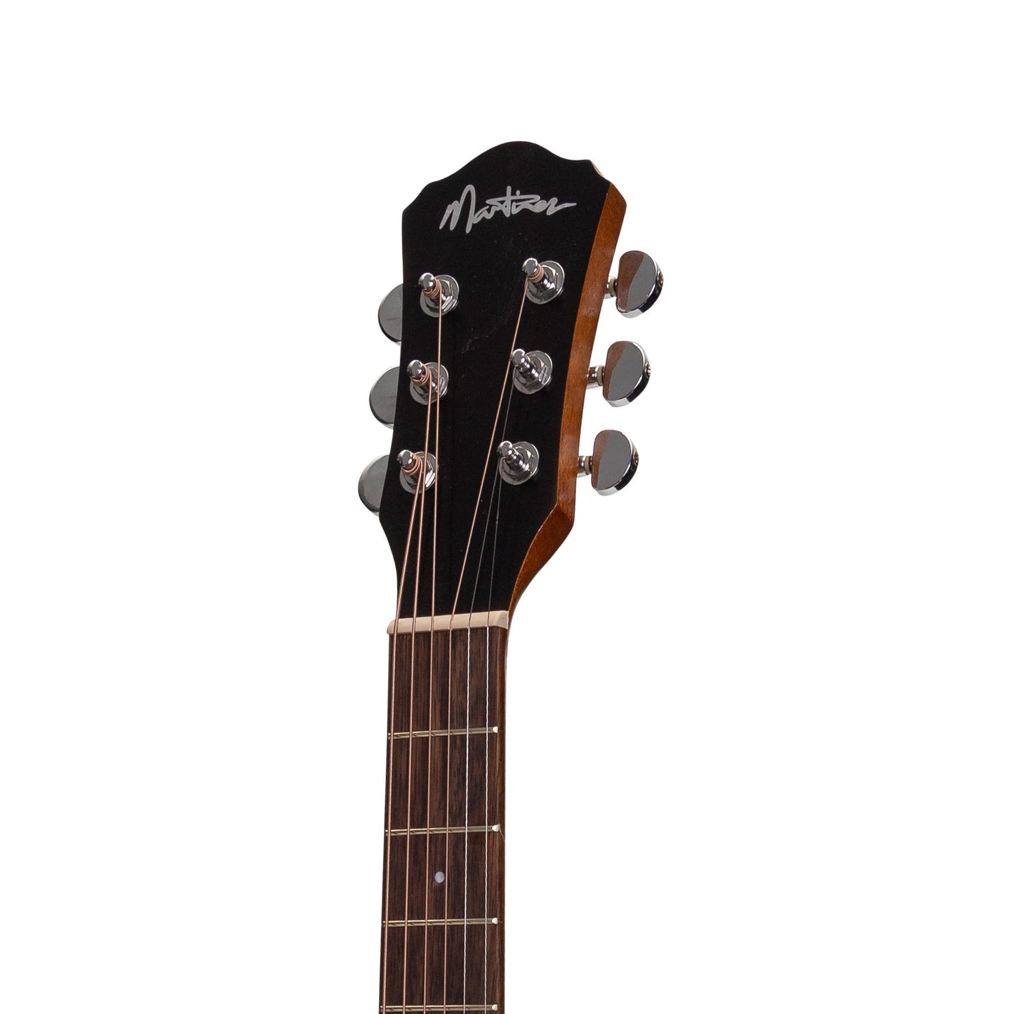 Martinez Acoustic-Electric Middy Traveller Guitar with Built-In Tuner (Koa)