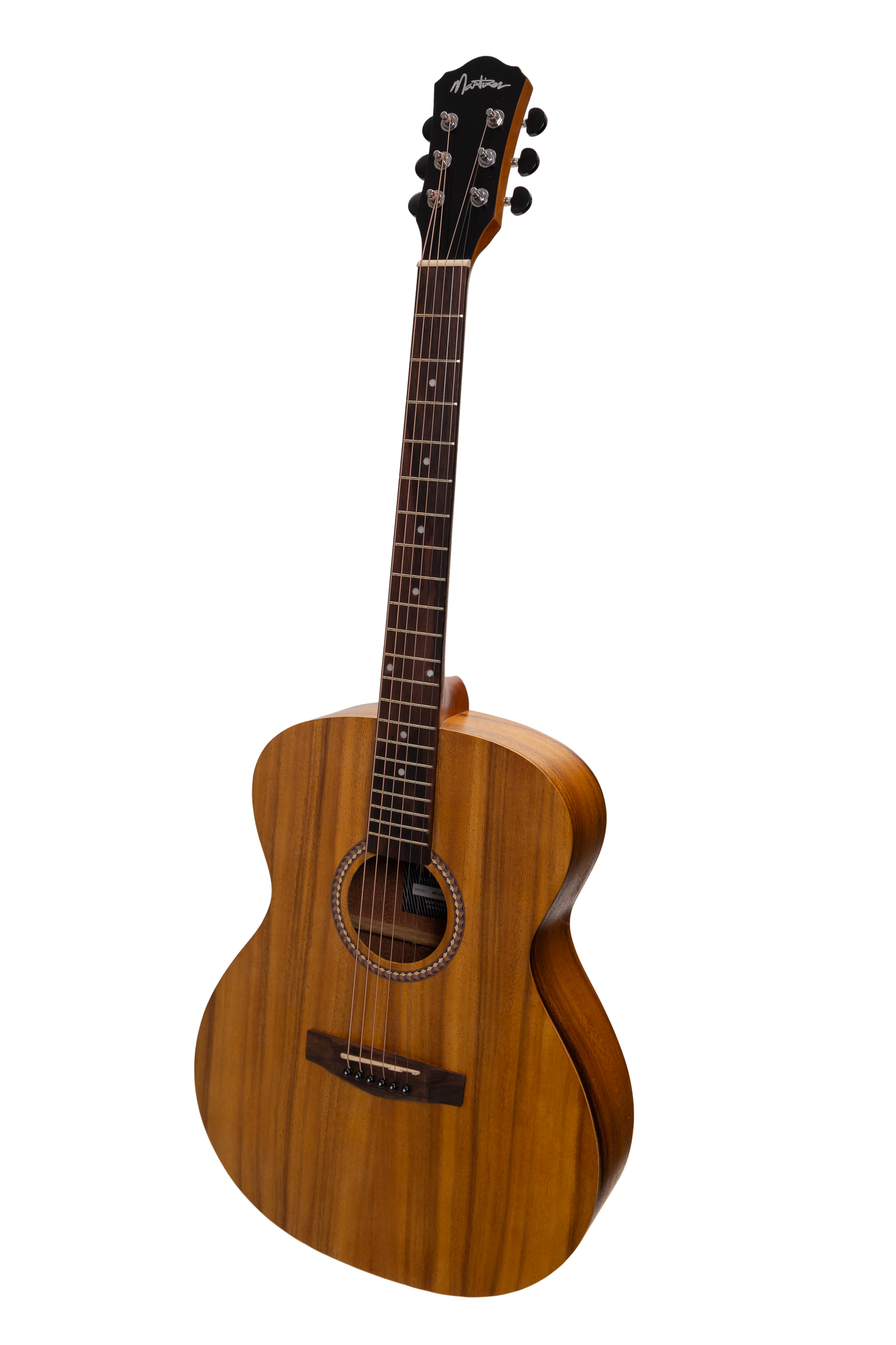 Martinez Acoustic-Electric Small Body Guitar with Built-In Tuner (Koa)