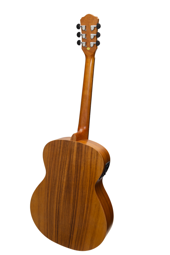 Martinez Acoustic-Electric Small Body Guitar with Built-In Tuner (Spruce/Koa)