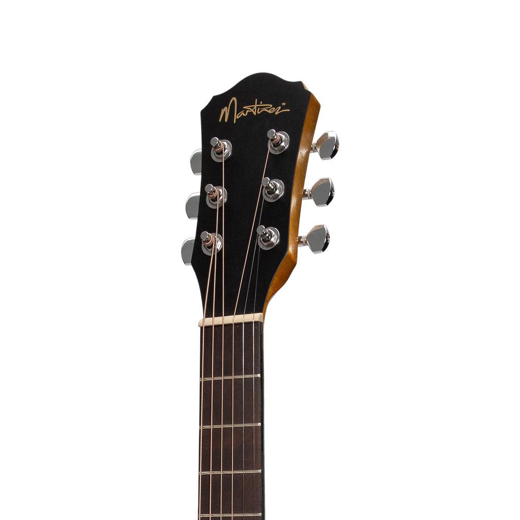 Martinez Acoustic 'Little-Mini' Folk Guitar Pack with Built-In Tuner (Koa)