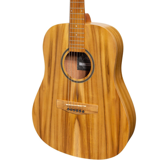 Martinez Acoustic Middy Traveller Guitar (Jati-Teakwood)