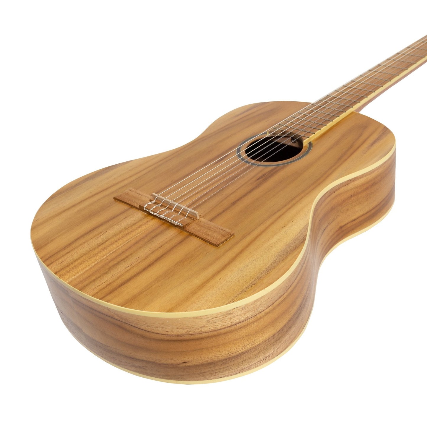 Martinez Full Size Student Classical Guitar with Built In Tuner (Jati-Teakwood)