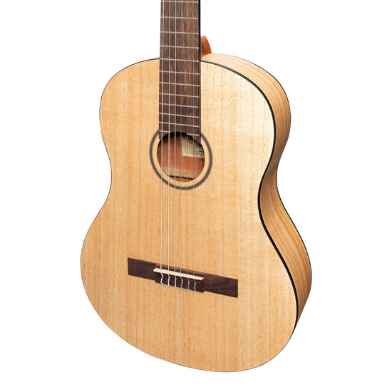 Martinez Full Size Student Classical Guitar with Built In Tuner (Mindi-Wood)