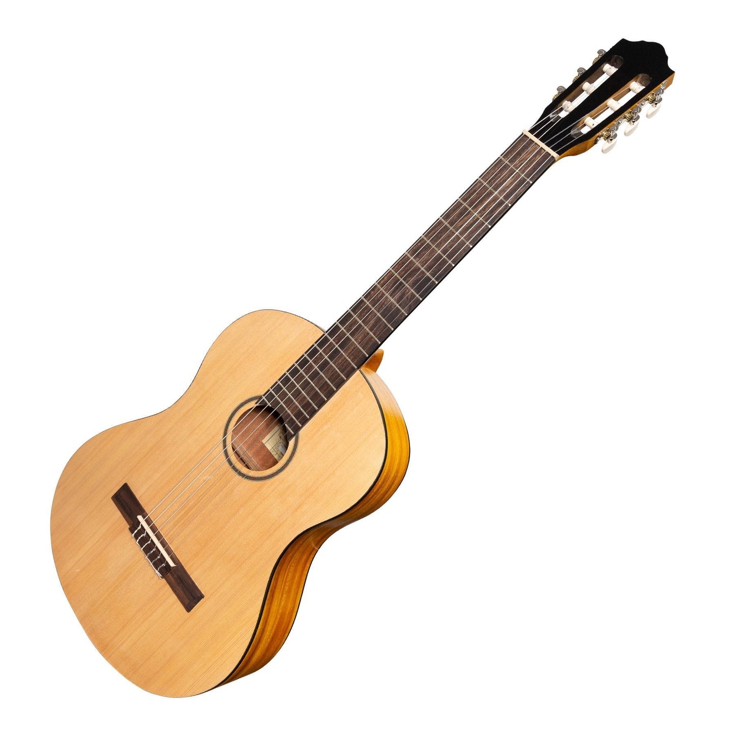 Martinez Full Size Student Classical Guitar with Built In Tuner (Spruce/Koa)