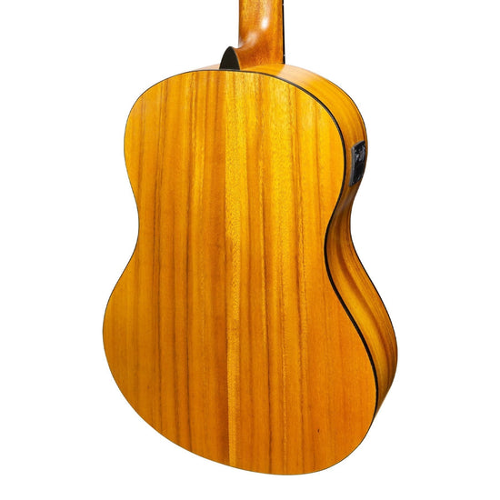 Martinez Full Size Student Classical Guitar with Built In Tuner (Spruce/Koa)