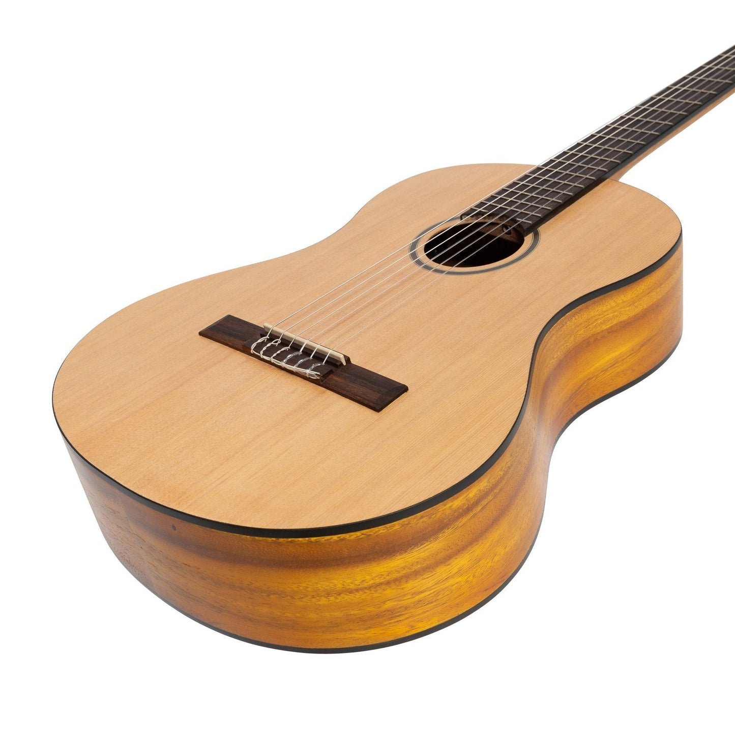 Martinez Full Size Student Classical Guitar with Built In Tuner (Spruce/Koa)