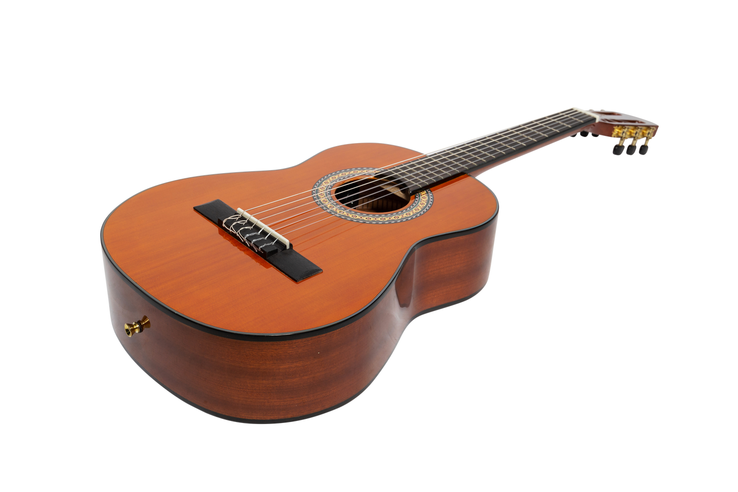 Martinez G-Series 1/2 Size Student Classical Guitar with Built In Tuner (Amber-Gloss)