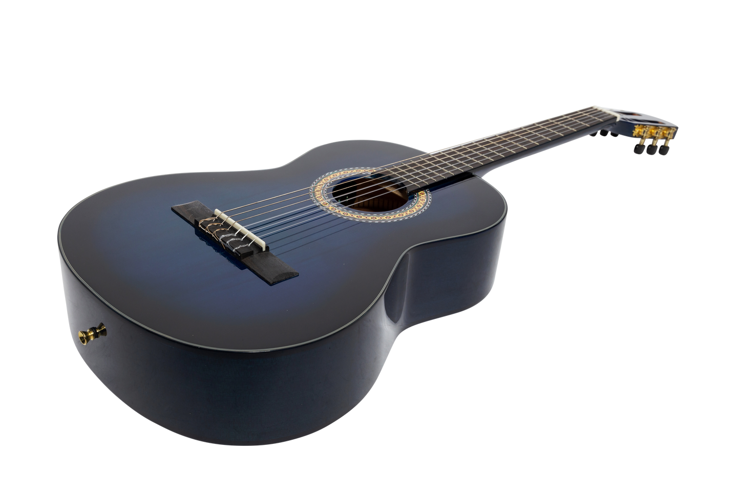 Martinez G-Series 3/4 Size Student Classical Guitar Pack with Built In Tuner (Blue-Gloss)