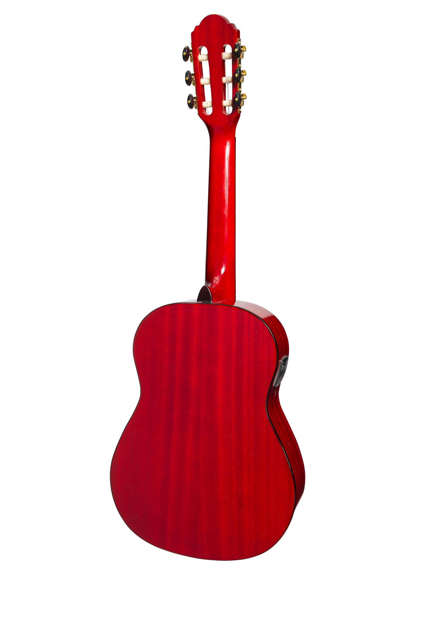 Martinez G-Series 3/4 Size Student Classical Guitar Pack with Built In Tuner (Trans Wine Red-Gloss)