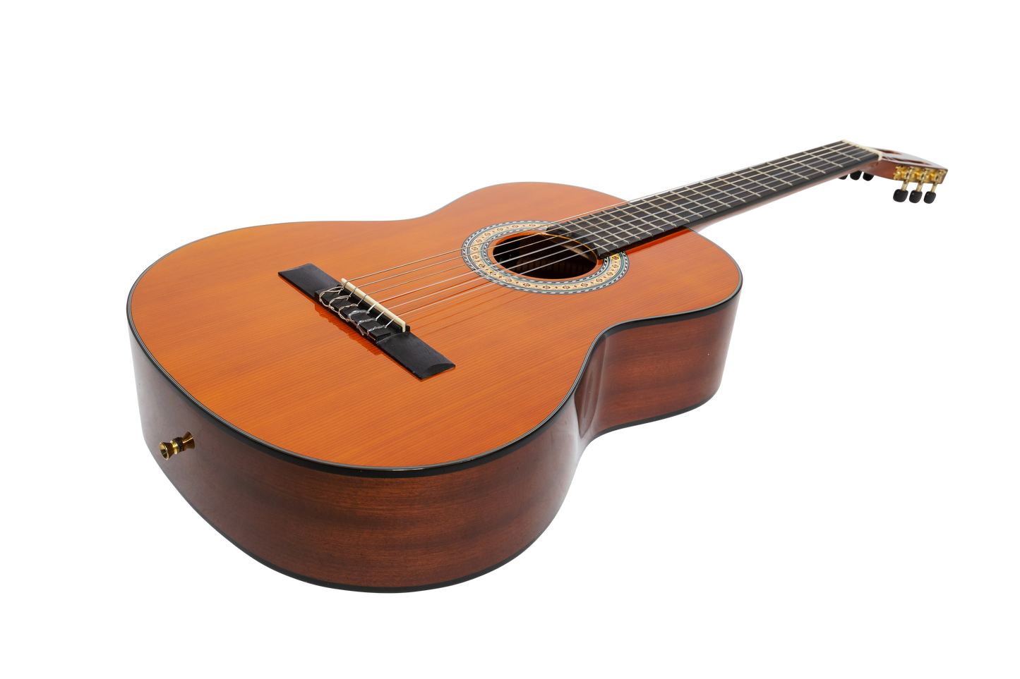Martinez G-Series Full Size Student Classical Guitar Pack with Built In Tuner (Amber-Gloss)