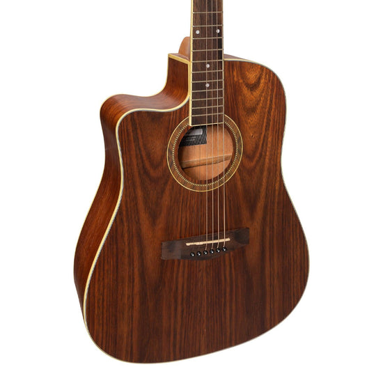 Martinez Left Hand '41 Series' Dreadnought Cutaway Acoustic-Electric Guitar Pack (Rosewood)