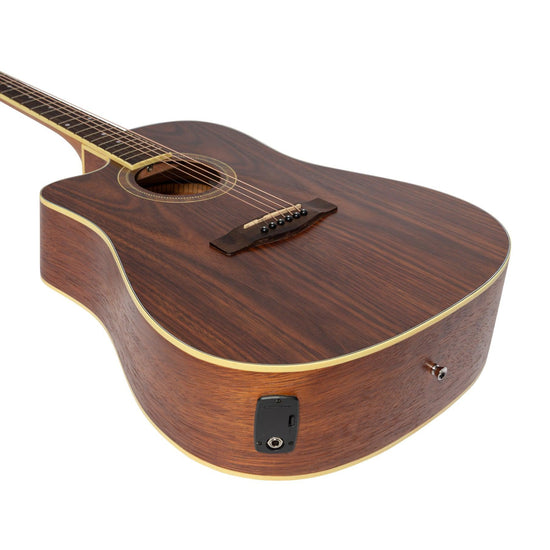 Martinez Left Hand '41 Series' Dreadnought Cutaway Acoustic-Electric Guitar Pack (Rosewood)