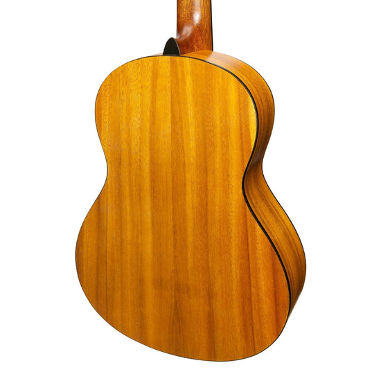 Martinez Left Handed 3/4 Size Student Classical Guitar with Built In Tuner (Spruce/Koa)