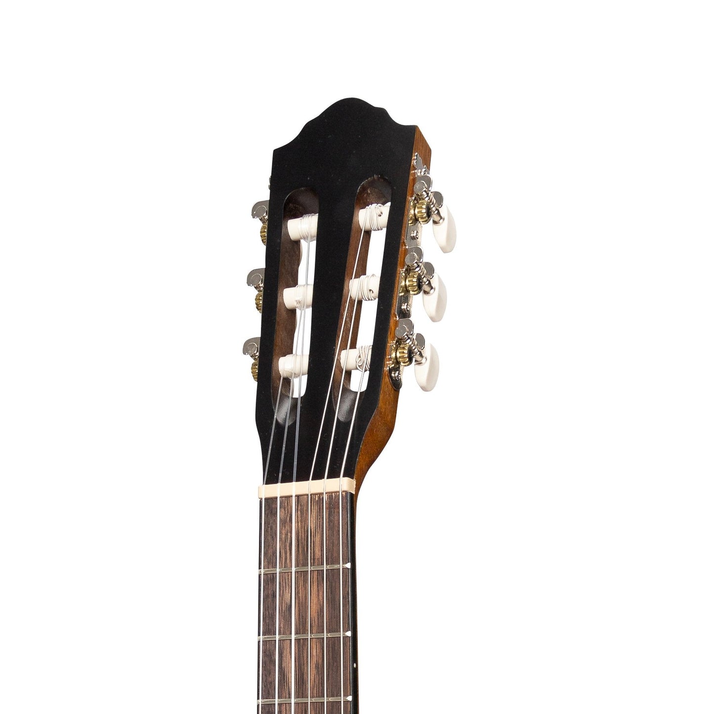 Martinez Left Handed 3/4 Size Student Classical Guitar with Built In Tuner (Spruce/Koa)