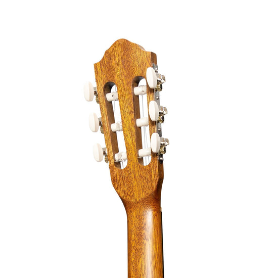 Martinez Left Handed 3/4 Size Student Classical Guitar with Built In Tuner (Spruce/Koa)