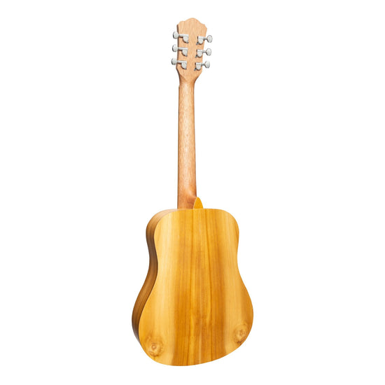 Martinez Left Handed Acoustic Babe Traveller Guitar (Jati-Teakwood)