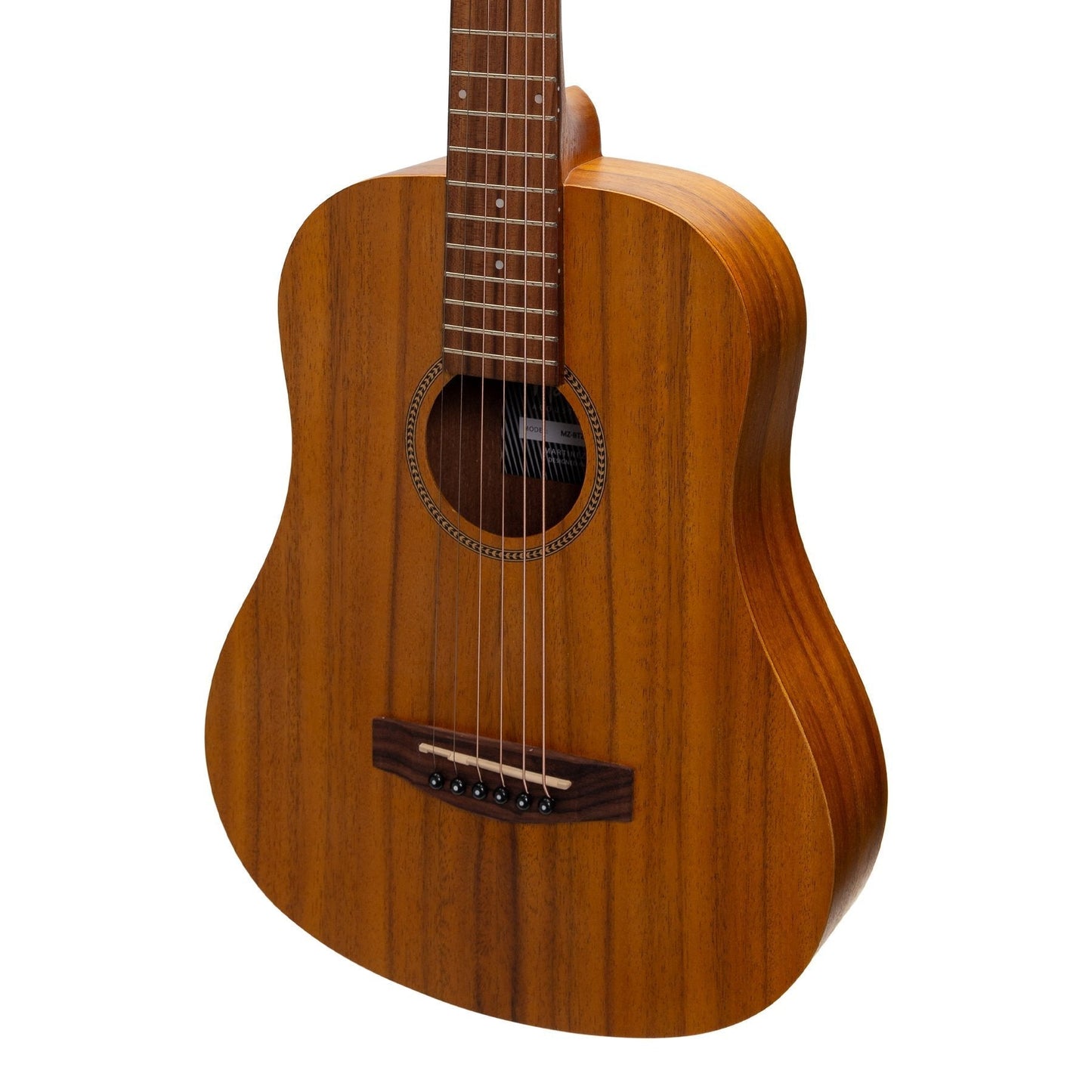 Martinez Left Handed Acoustic-Electric Babe Traveller Guitar (Koa)