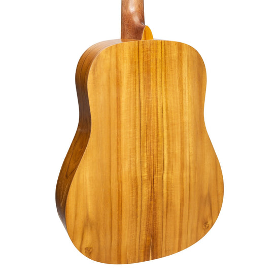 Martinez Left Handed Acoustic-Electric Middy Traveller Guitar (Jati-Teakwood)