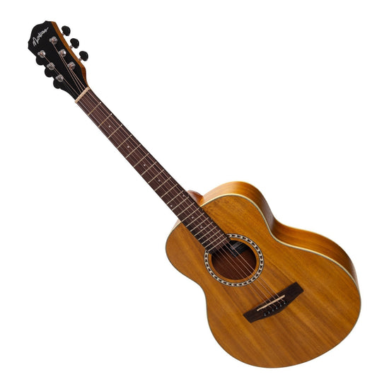 Martinez Left Handed Acoustic Short Scale Guitar (Koa)