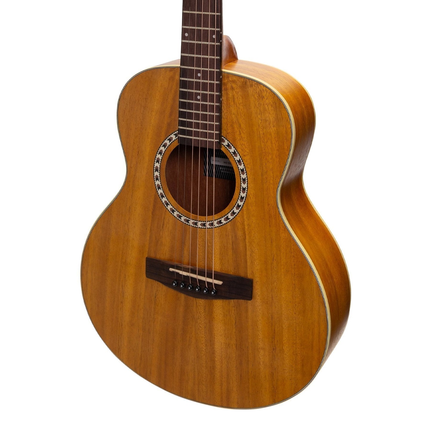 Martinez Left Handed Acoustic Short Scale Guitar (Koa)