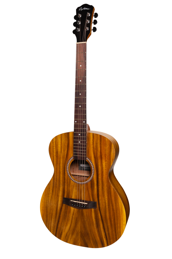 Martinez Left Handed Acoustic Small Body Guitar (Koa)