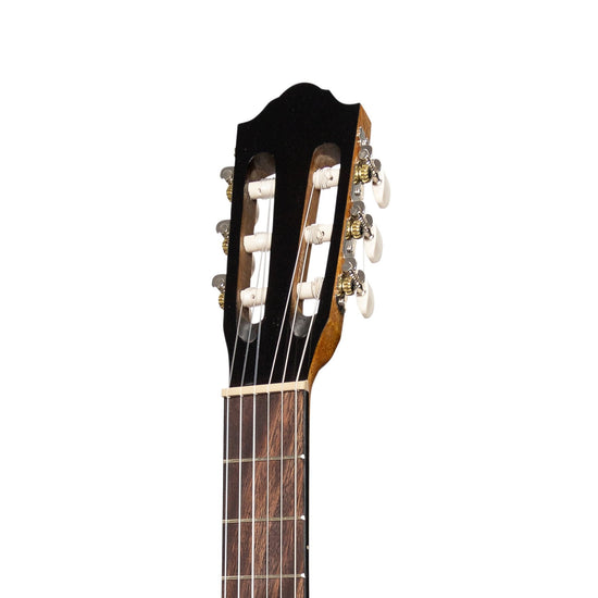 Martinez Left Handed Full Size Student Classical Guitar with Built In Tuner (Spruce/Koa)
