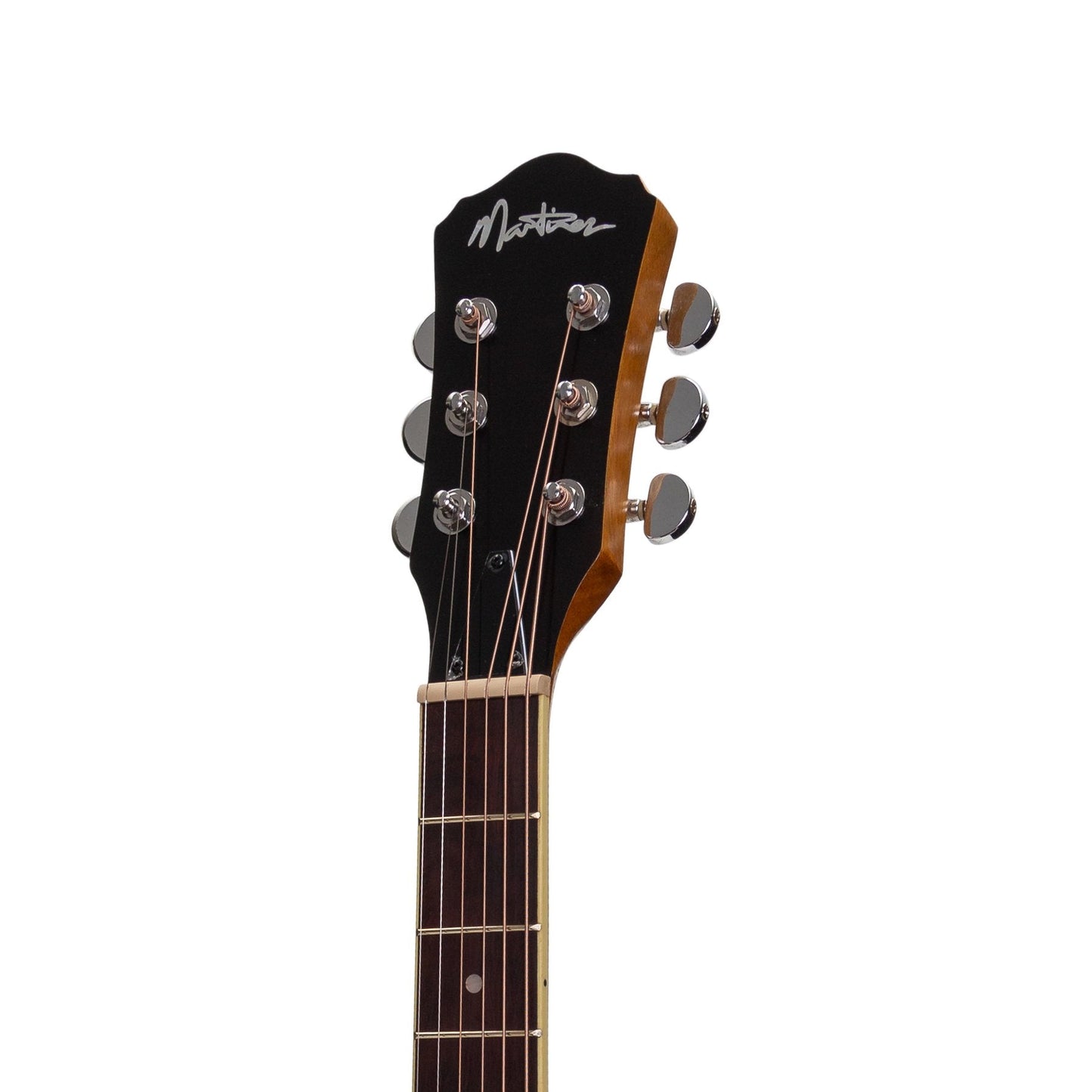 Martinez Left Handed Jazz Hybrid Acoustic-Electric Small Body Cutaway Guitar (Koa)